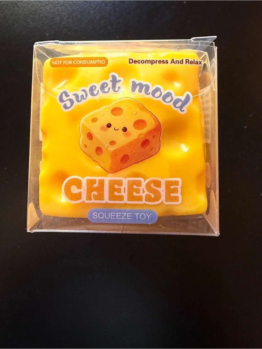 New Squishy Crunchy Sweet Mood Cheese Squeeze Toy Fidget ASMR Tactile Textured